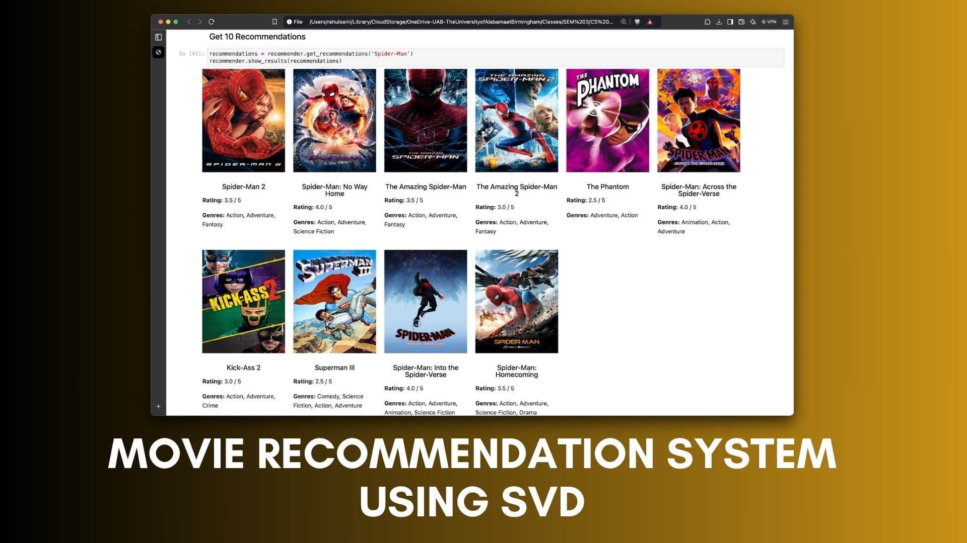 Building a Movie Recommendation System With SVD